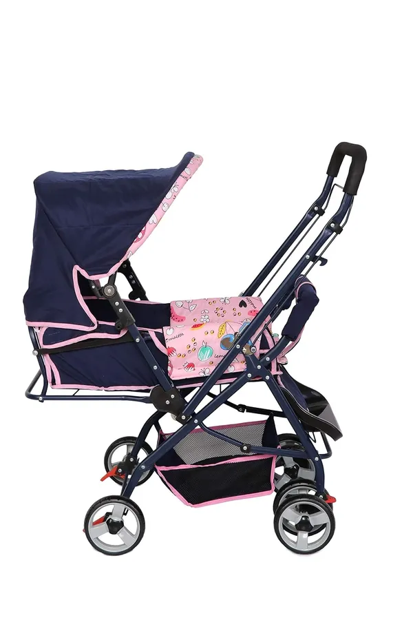 Pink_Metal_&_Polyester_Stroller_For_Kids