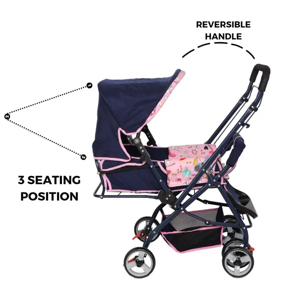 Pink_Metal_&_Polyester_Stroller_For_Kids