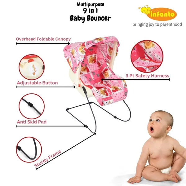 Pink_Metal,_Plastic_&_Polycotton_Bouncer_For_Kids