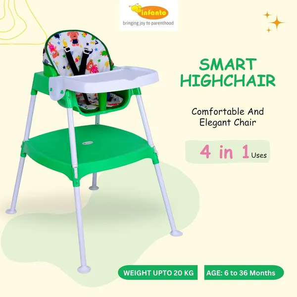 Green_Plastic_&_Metal_High_Chair_For_Kids