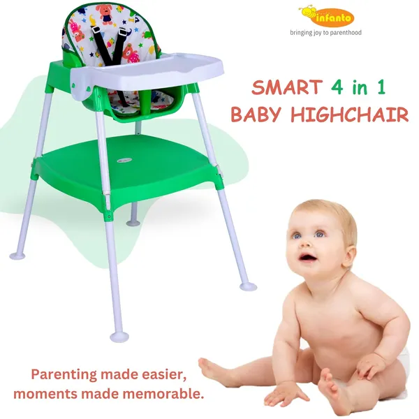 Green_Plastic_&_Metal_High_Chair_For_Kids