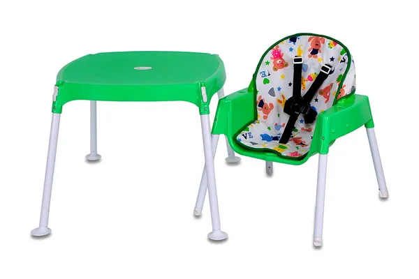 Green_Plastic_&_Metal_High_Chair_For_Kids