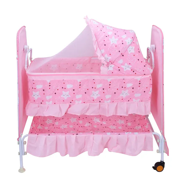 Pink_Metal_&_Fabric_Cradle_For_Kids