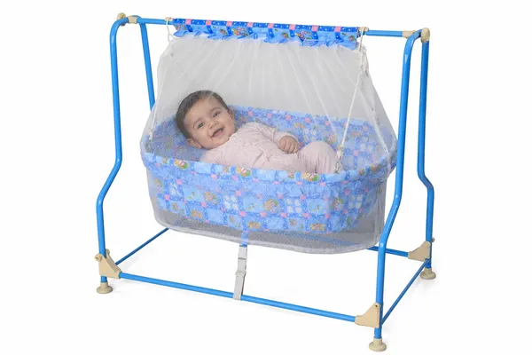 Blue_Metal_&_Fabric_Cradle_For_Kids