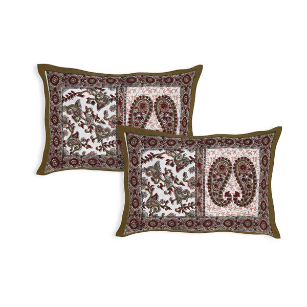 Brown_Soft_Cotton_Double_Bedsheet_With_Set_Of_2_Pillow_Covers