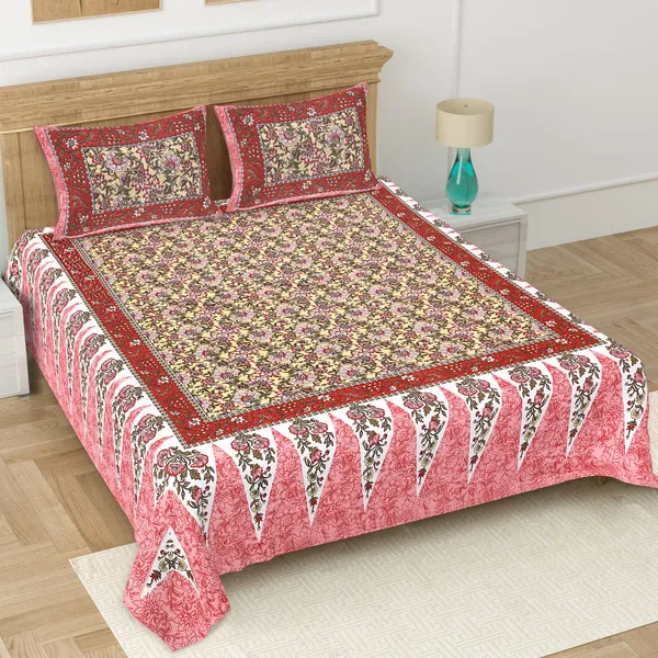 Red_Soft_Cotton_Double_Bedsheet_With_Set_Of_2_Pillow_Covers