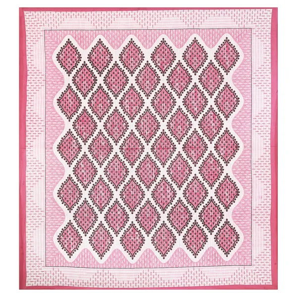 Pink_Soft_Cotton_Double_Bedsheet_With_Set_Of_2_Pillow_Covers