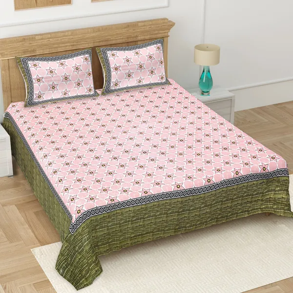Light-_Pink_Soft_Cotton_Double_Bedsheet_With_Set_Of_2_Pillow_Covers