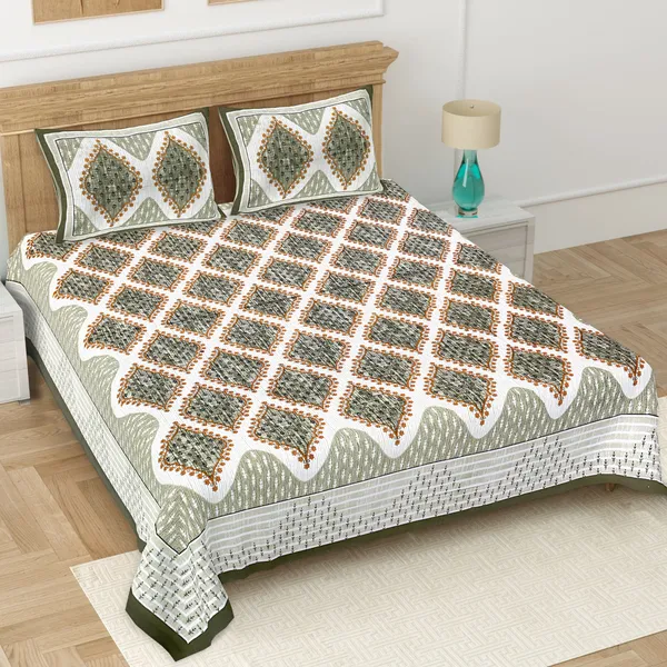 White-Grey_Soft_Cotton_Double_Bedsheet_With_Set_Of_2_Pillow_Covers