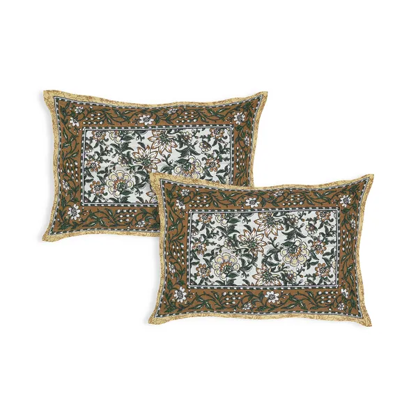 Brown-Cream_Soft_Cotton_Double_Bedsheet_With_Set_Of_2_Pillow_Covers