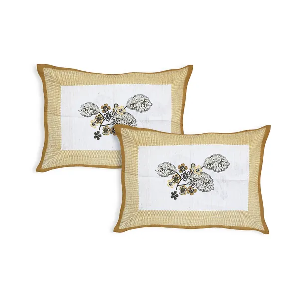 Cream_Soft_Cotton_Double_Bedsheet_With_Set_Of_2_Pillow_Covers