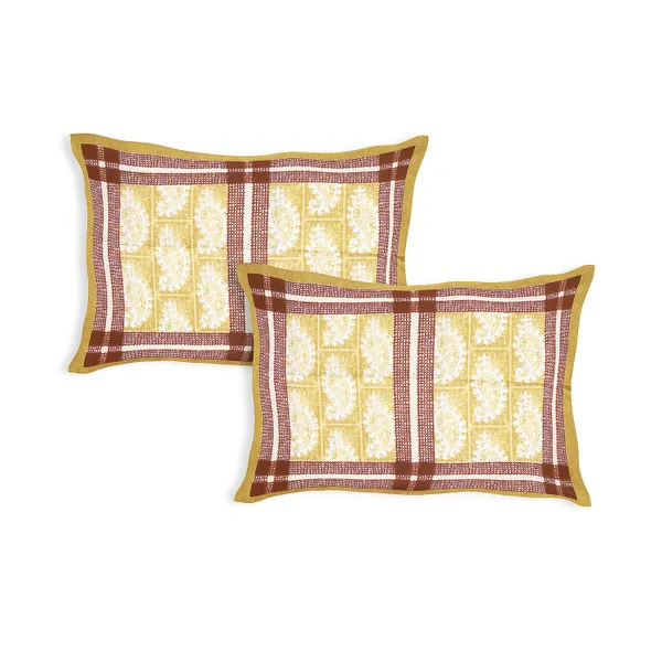 Yellow_Soft_Cotton_Double_Bedsheet_With_Set_Of_2_Pillow_Covers