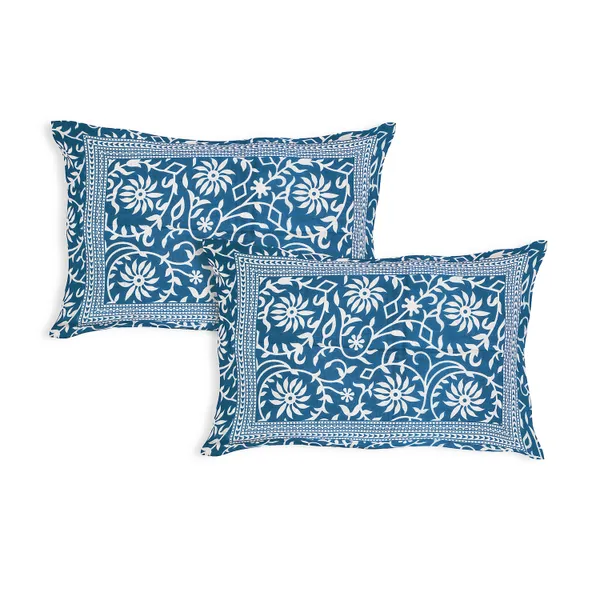 Blue_Soft_Cotton_Double_Bedsheet_With_Set_Of_2_Pillow_Covers