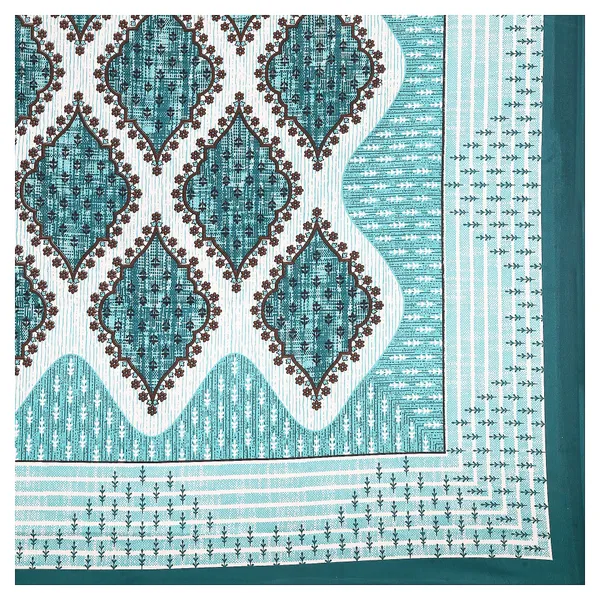 White-Green_Soft_Cotton_Double_Bedsheet_With_Set_Of_2_Pillow_Covers