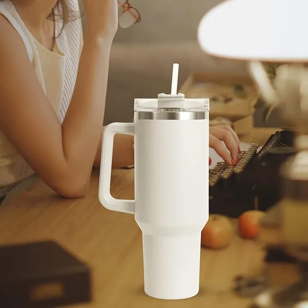 White_Stainless_Steel_Double_Walled_Insulated_Bpa_Free_Tumbler_With_Straw_(1200_Ml)