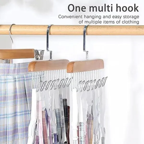 Pack_of_9_-_Wooden_8_hook_adjustable_and_rotational_hanger_for_Clothes,_belts.
