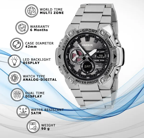 Silver_Stainless_Steel_Strap_Analog_Digital_Sports_Wrist_Watch_For_Men_|_World_Time_|_Multi_Function