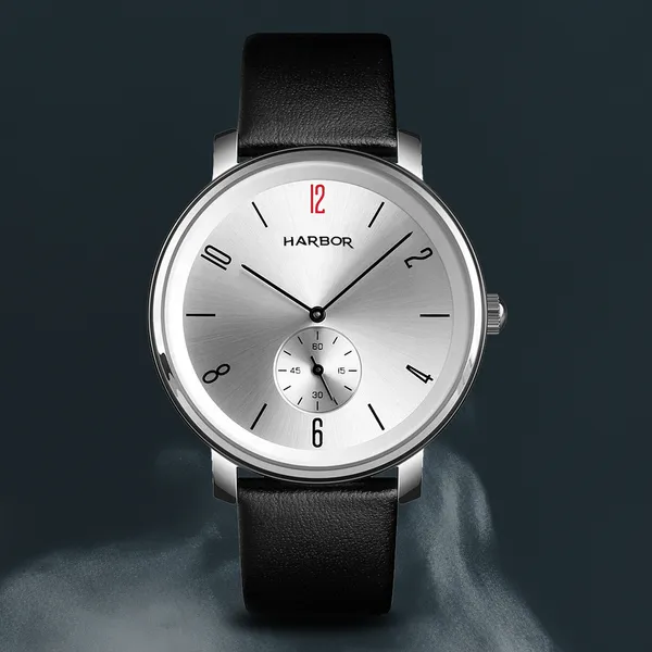 Silver_Leather_Black_Wrist_Watch_For_Men_|_Slim_Analog