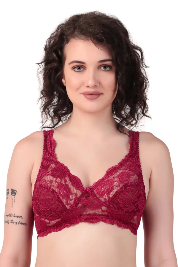 Maroon_Premium_Non_Padded_Solid_Net_Bra_For_Women