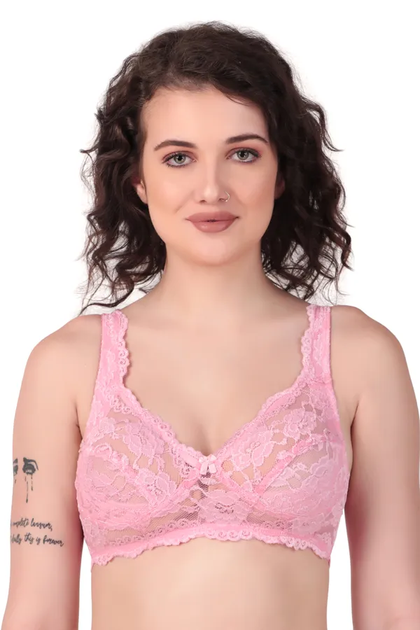 Pink_Premium_Non_Padded_Solid_Net_Bra_For_Women