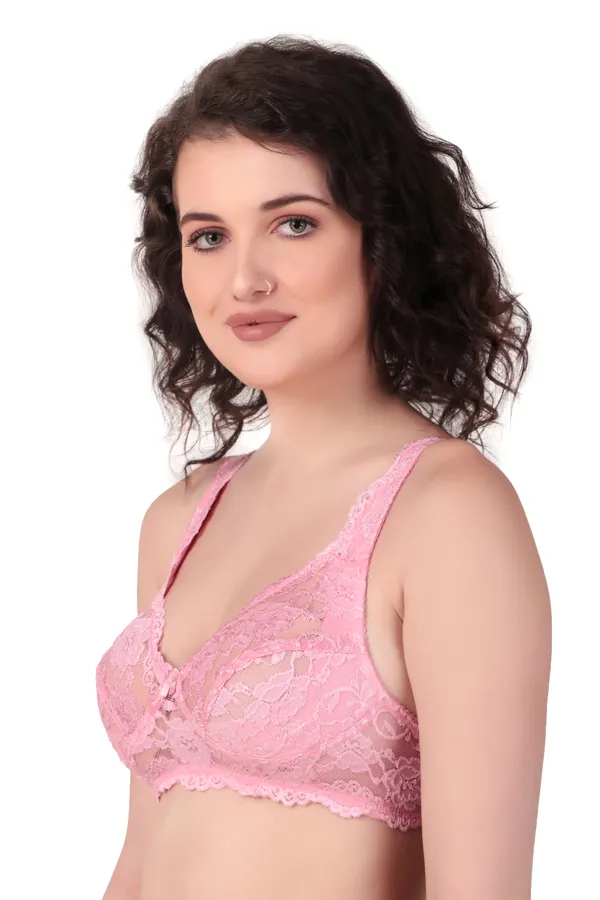 Pink_Premium_Non_Padded_Solid_Net_Bra_For_Women