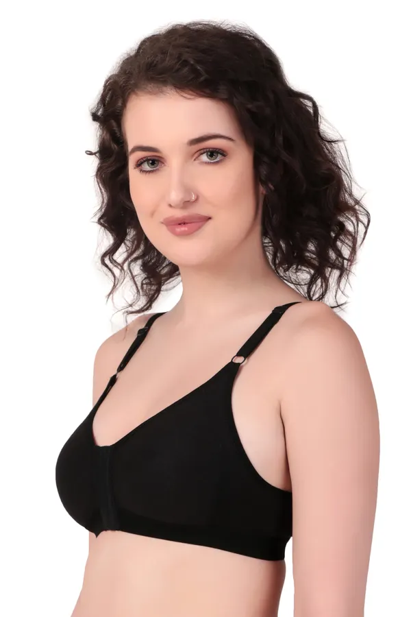 Black_Premium_Non_Padded_Solid_Hosiery_Fancy_Front_Open_Bra_For_Women