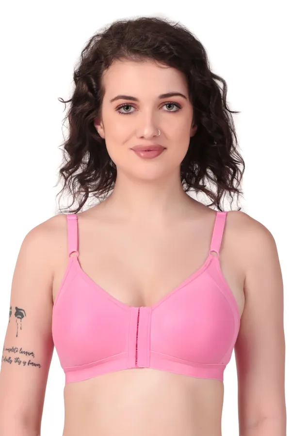 Light_Pink_Premium_Non_Padded_Solid_Hosiery_Fancy_Front_Open_Bra_For_Women