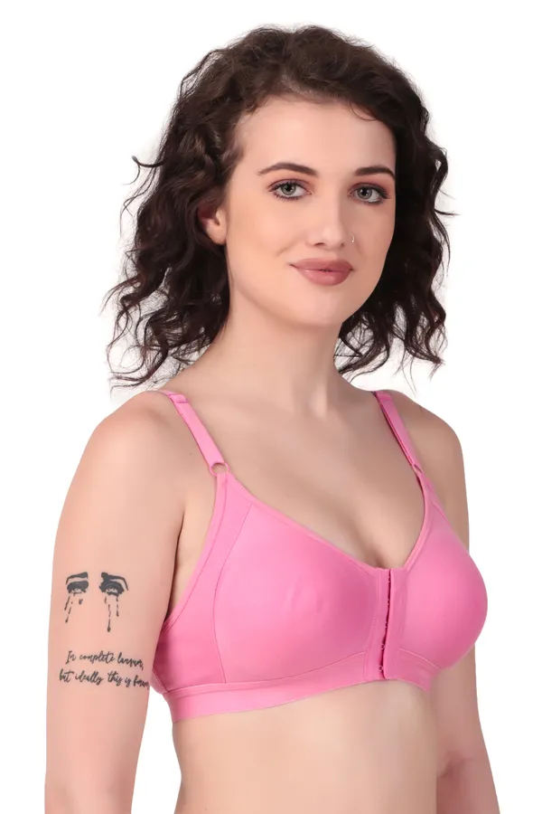 Light_Pink_Premium_Non_Padded_Solid_Hosiery_Fancy_Front_Open_Bra_For_Women
