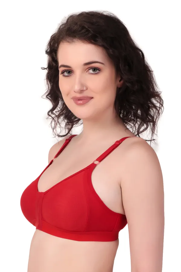 Red_Premium_Non_Padded_Solid_Hosiery_Fancy_Front_Open_Bra_For_Women
