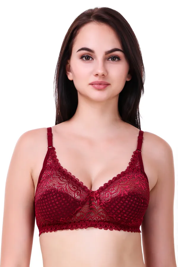 Maroon_Premium_Non_Padded_Solid_Net_Bralette_For_Women