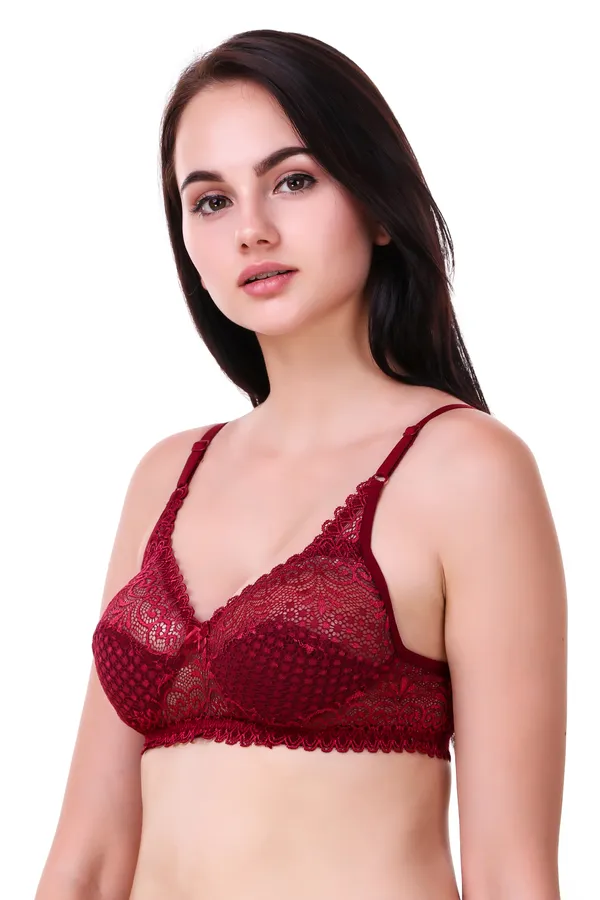 Maroon_Premium_Non_Padded_Solid_Net_Bralette_For_Women