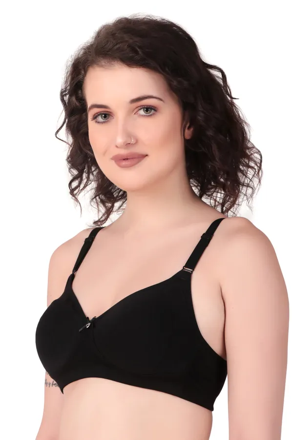 Black_Premium_Non_Padded_Solid_Cotton_Blend_Bra_For_Women
