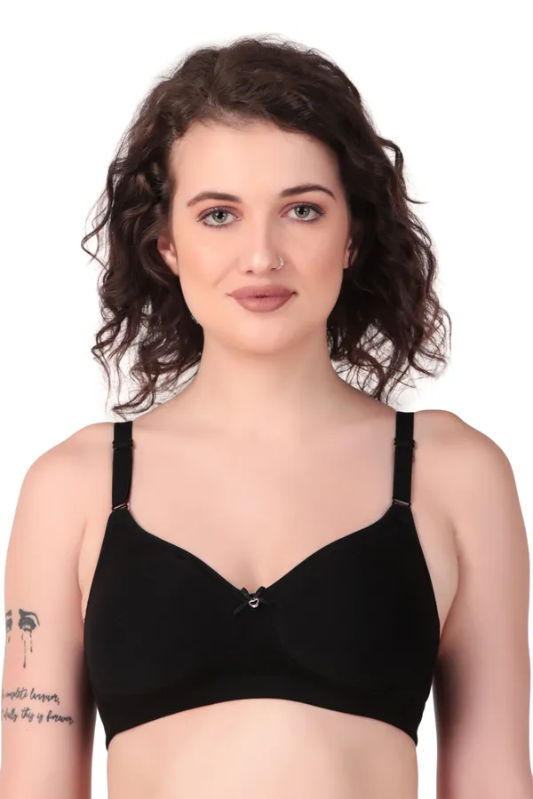 Black_Premium_Non_Padded_Solid_Cotton_Blend_Bra_For_Women