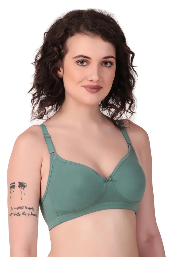 Green_Premium_Non_Padded_Solid_Cotton_Blend_Bra_For_Women