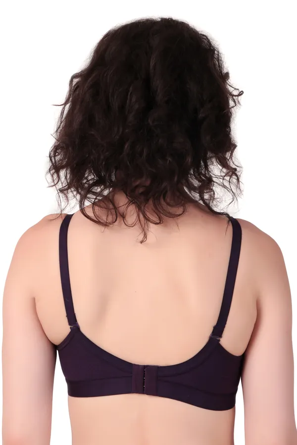 Purple_Premium_Non_Padded_Solid_Cotton_Blend_Bra_For_Women