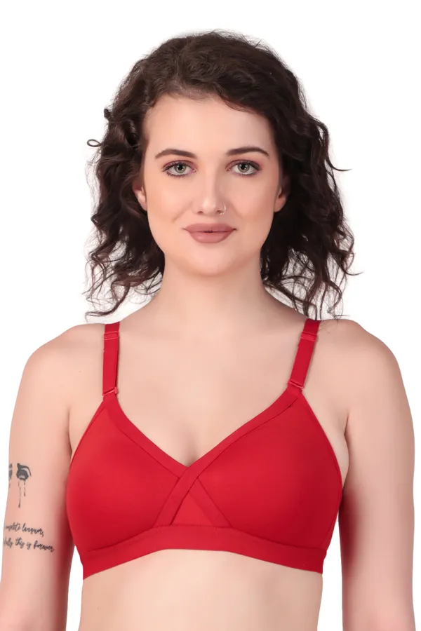Red_Premium_Non_Padded_Solid_Cotton_Blend_Bra_For_Women