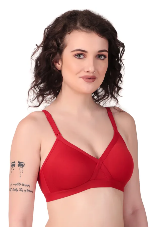 Red_Premium_Non_Padded_Solid_Cotton_Blend_Bra_For_Women