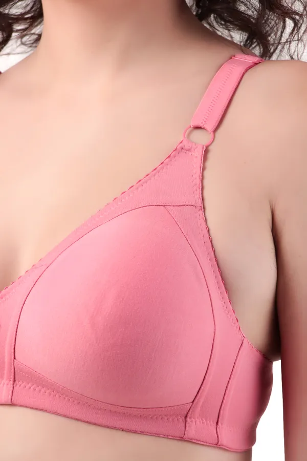 Light_Pink_Premium_Non_Padded_Solid_Cotton_Blend_Bra_For_Women
