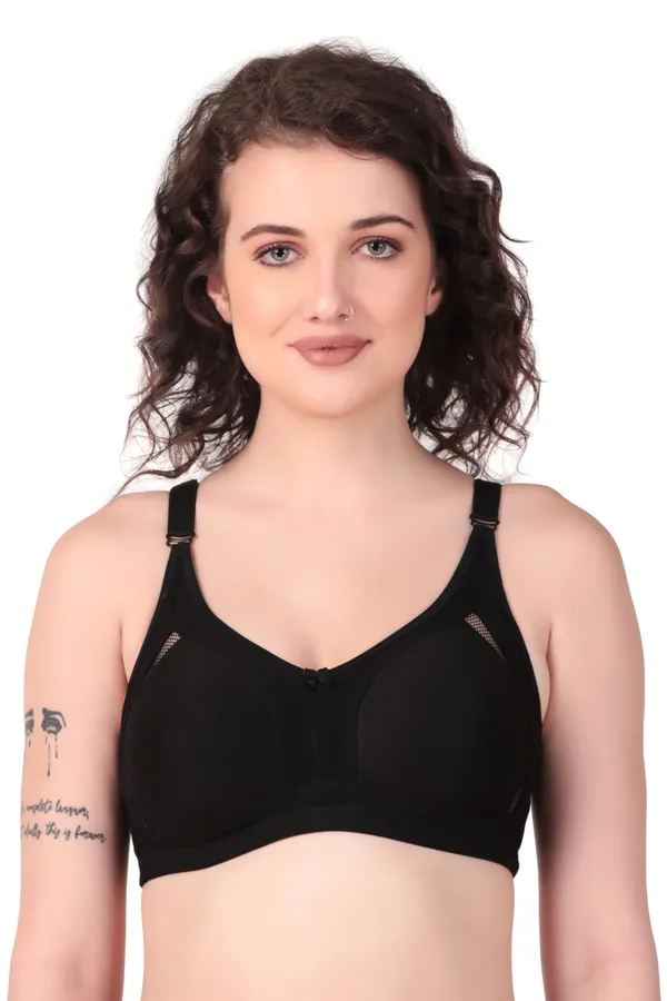 Black_Premium_Non_Padded_Solid_Cotton_Blend_Bra_For_Women