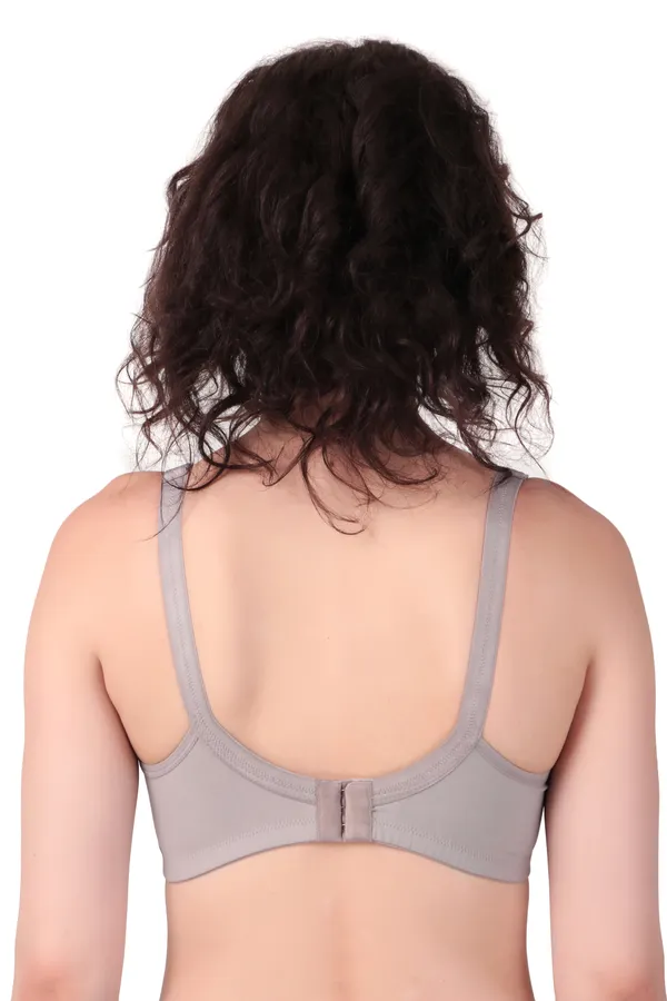Grey_Premium_Non_Padded_Solid_Cotton_Blend_Bra_For_Women