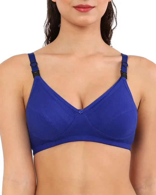Blue_Premium_Non_Padded_Solid_Cotton_Blend_Maternity_Bra_For_Women
