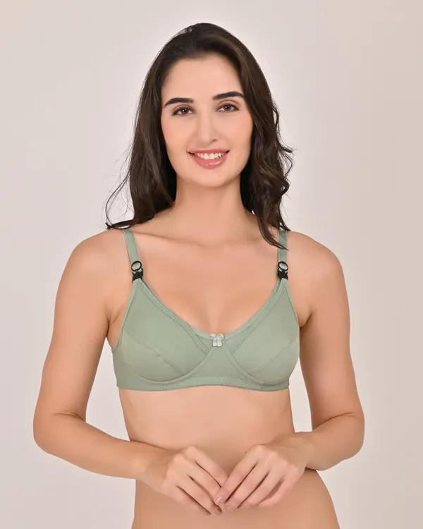 Light_Green_Premium_Non_Padded_Solid_Cotton_Blend_Maternity_Bra_For_Women