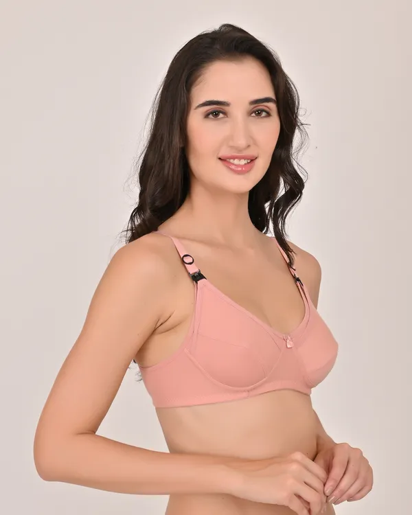 Pink_Premium_Non_Padded_Solid_Cotton_Blend_Maternity_Bra_For_Women