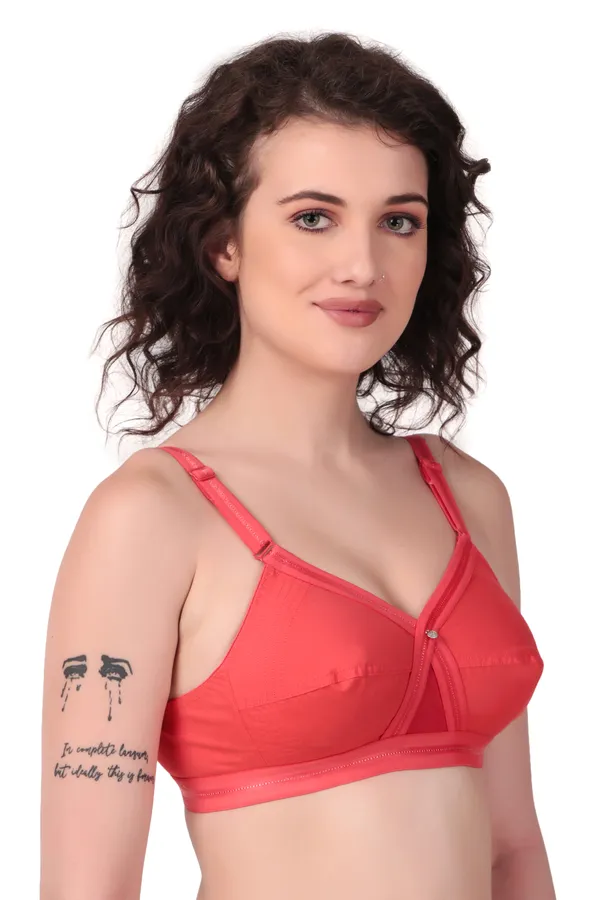 Gajri_Premium_Non_Padded_Solid_Cotton_Blend_Bra_For_Women