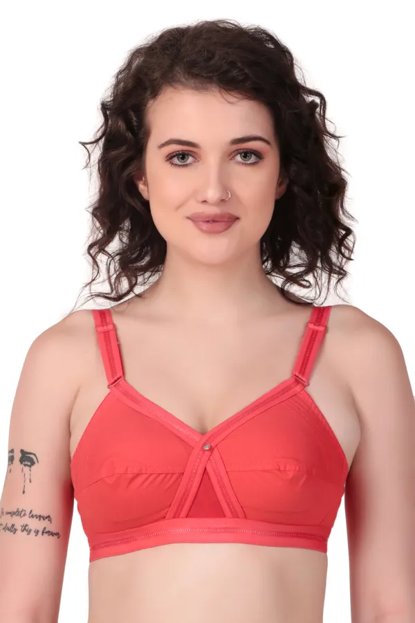 Gajri_Premium_Non_Padded_Solid_Cotton_Blend_Bra_For_Women
