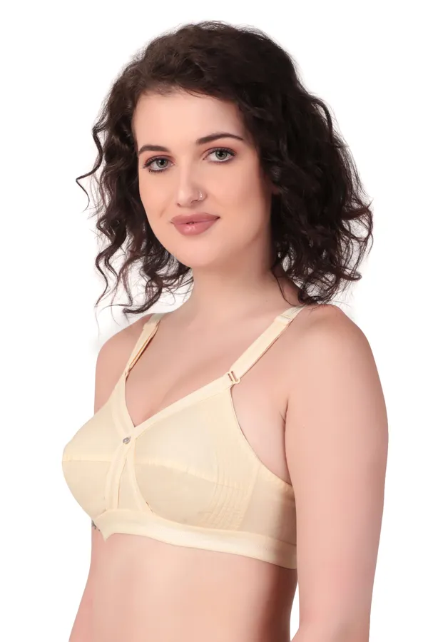 Skin_Premium_Non_Padded_Solid_Cotton_Blend_Bra_For_Women