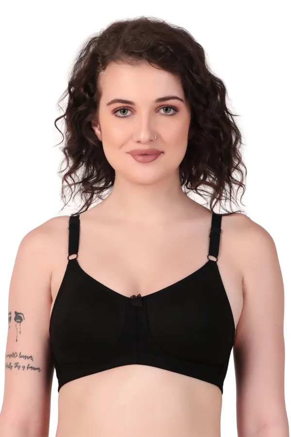 Black_Premium_Non_Padded_Solid_Cotton_Blend_Bra_For_Women