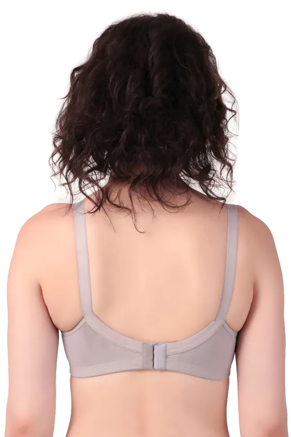 Grey_Premium_Non_Padded_Solid_Cotton_Blend_Bra_For_Women