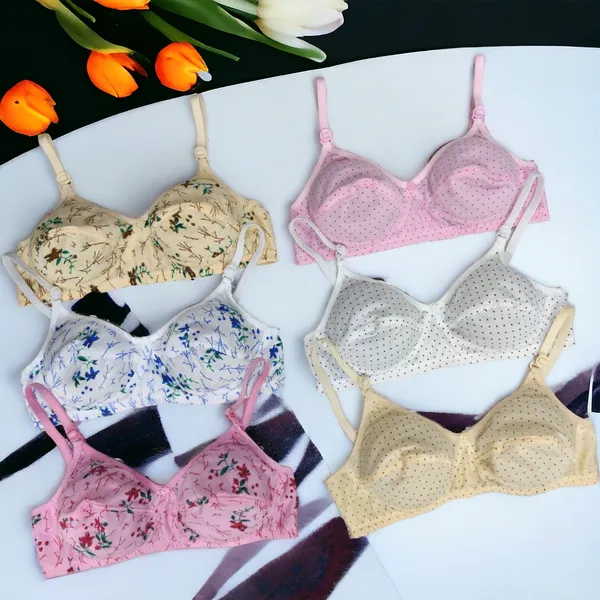 Elegant_&_Comfortable:_Pack_of_6_Printed_Skin,_Pink_&_White_Everyday_Non-Padded_Bras