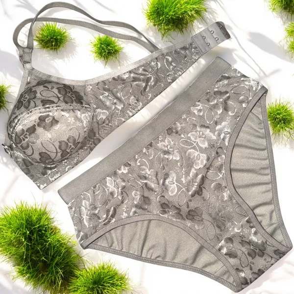 Non-Padded_Grey_Color_Net_Lingerie_Set_(Pack_of_1)_by